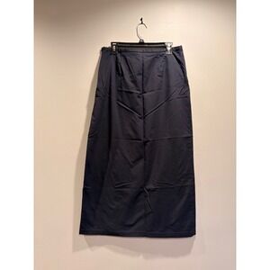 Patagonia Womens Maxi Skirt Size 12 Navy Blue Nylon Zipper Pockets Travel